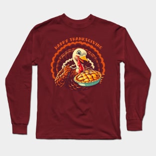 Happy Thanksgiving Turkey retro Long Sleeve T-Shirt